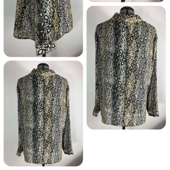 Lucy Pirada Womens Semi Sheer Buttoned Down Shirt Size 18W - Picture 3 of 4